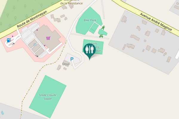 Map showing location of Route de Montmeyan 245 Toilet