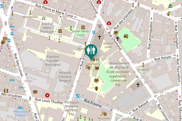 Map showing location of Rue d'Ulm 29 Toilet