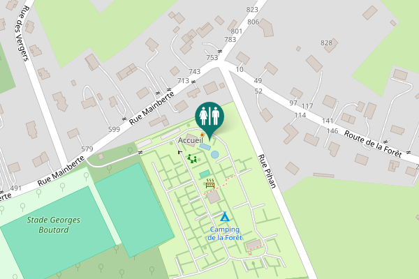 Map showing location of Rue Pihan Toilet