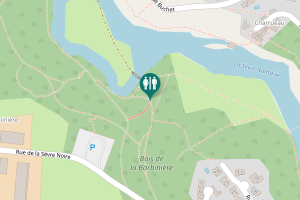 Map showing location of Chemin de Buchet Toilet
