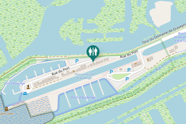 Map showing location of Rue du Port Toilet