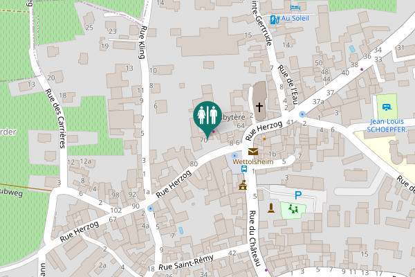 Map showing location of Rue Herzog 72 Toilet
