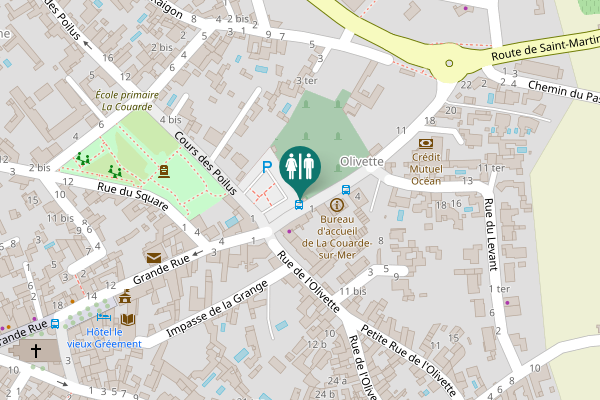 Map showing location of Route de Saint-Martin 1 Toilet