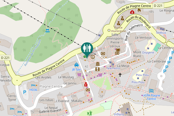 Map showing location of Place Albert Perrière 50 Toilet