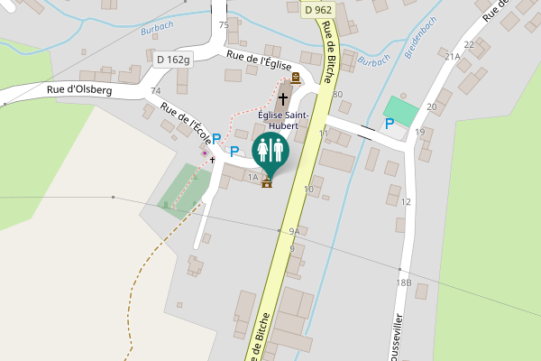 Map showing location of Rue de l'École 1A Toilet