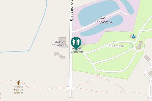 Map showing location of Rue de Toul Ar Ster Toilet