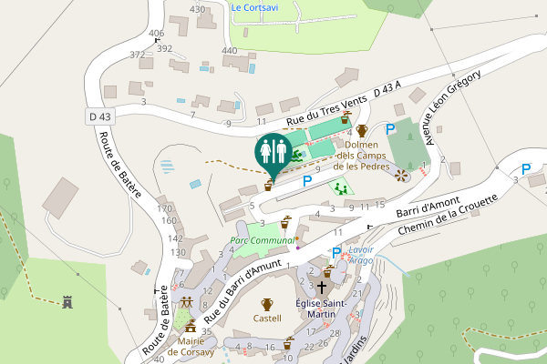Map showing location of Rue du Puig d’Astruc 7 Toilet