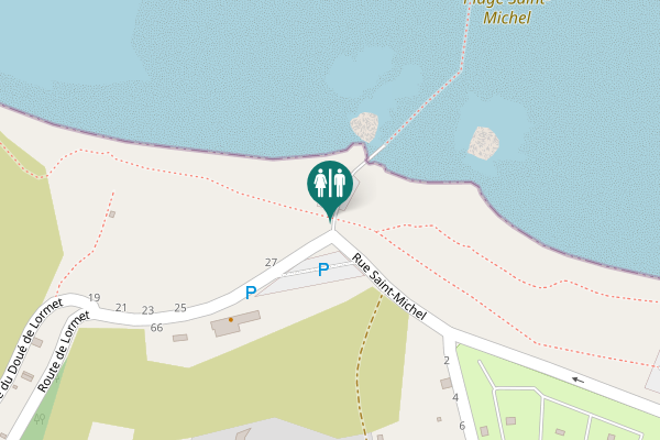 Map showing location of Rue Saint-Michel Toilet