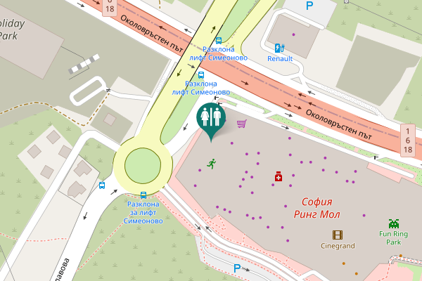 Map showing location of Ring Road 214 Toilet