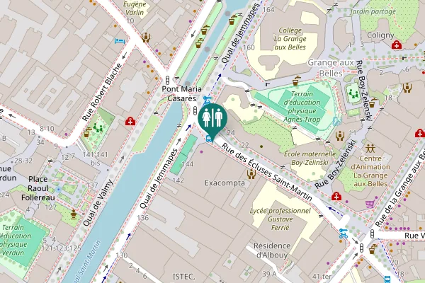 Map showing location of Rue des Écluses Saint-Martin 28 Toilet