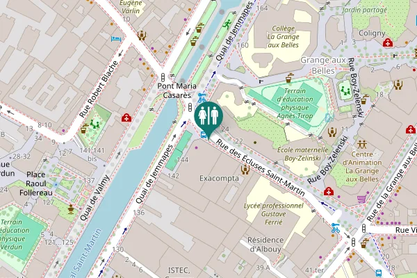 Map showing location of Rue des Écluses Saint-Martin 28 Toilet