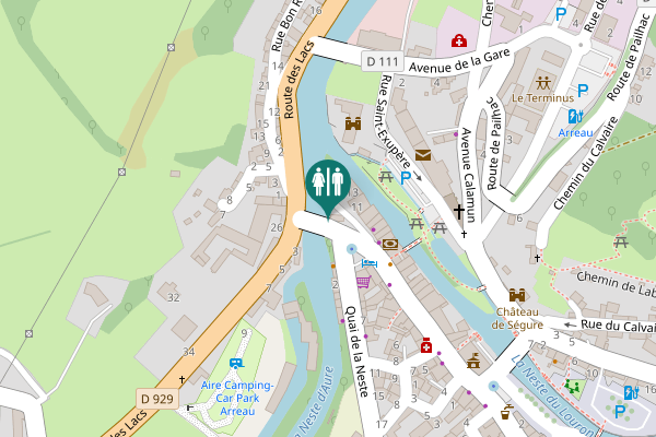 Map showing location of D 618 Toilet