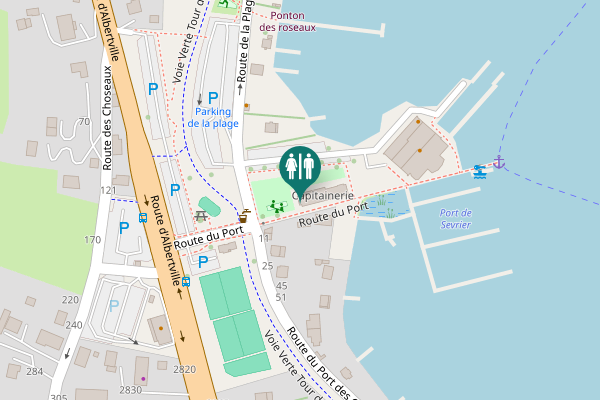 Map showing location of Route du Port 120 Toilet