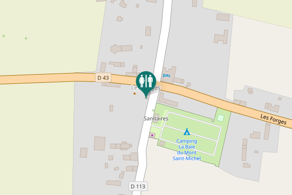 Map showing location of D 113 Toilet