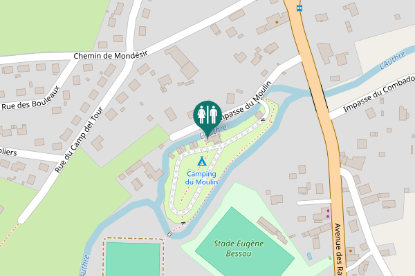 Map showing location of Impasse du Moulin Toilet