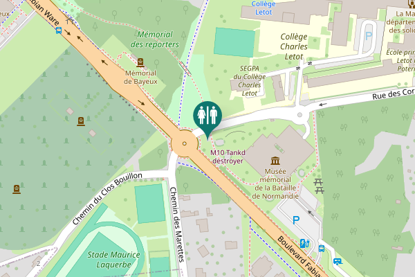Map showing location of Rue des Cordeliers Toilet