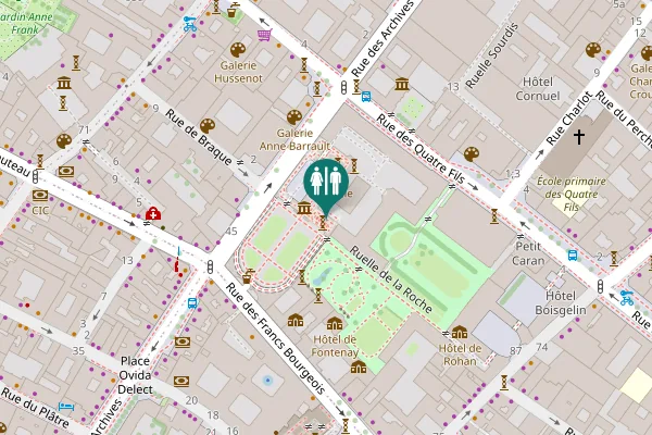 Map showing location of Escalier d'honneur Toilet