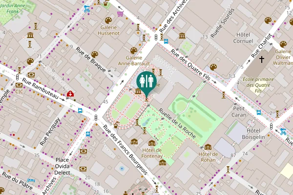 Map showing location of Escalier d'honneur Toilet