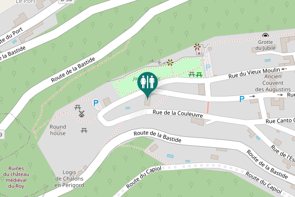 Map showing location of Rue Paul Reclus Toilet
