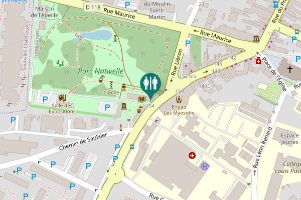 Map showing location of Rue du Président François Mitterrand 154 Toilet