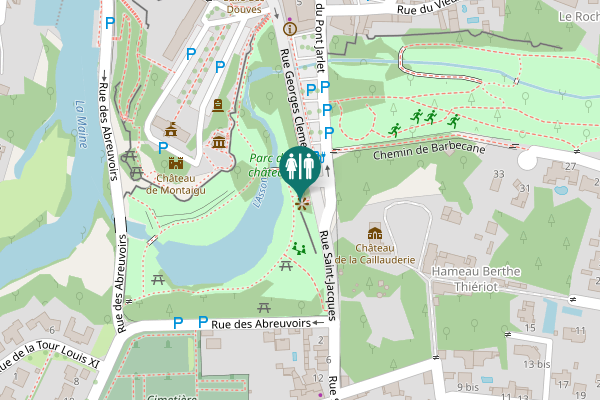 Map showing location of Rue Georges Clemenceau Toilet