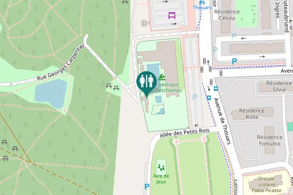 Map showing location of Rue Georges Carpentier Toilet