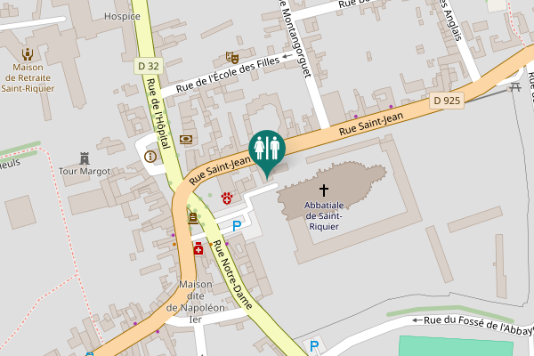 Map showing location of Place de l'Église Toilet