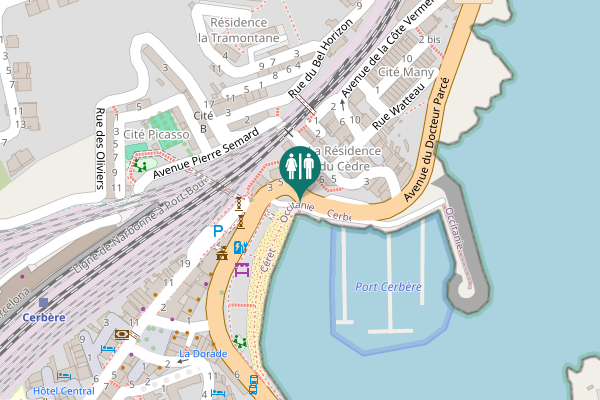 Map showing location of Avenue du Docteur Parcé 7 Toilet