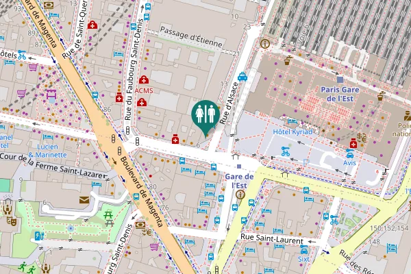Map showing location of Rue du 8 Mai 1945 6 Toilet