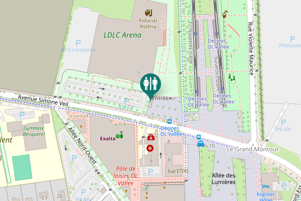 Map showing location of Avenue Simone Veil 5 Toilet