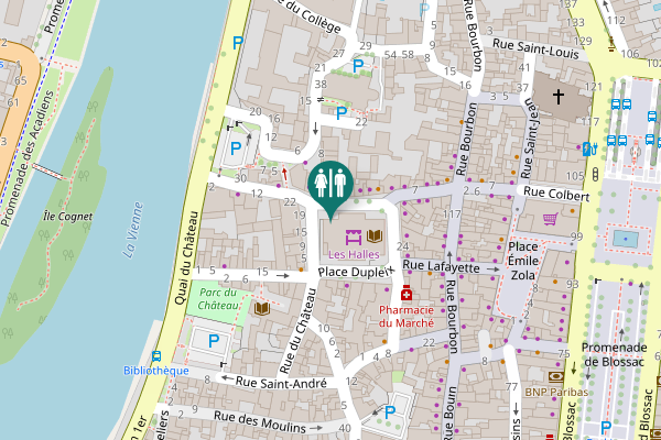 Map showing location of Place Dupleix 35 Toilet