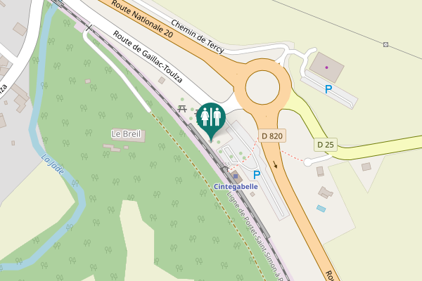 Map showing location of Route de Gaillac-Toulza Toilet
