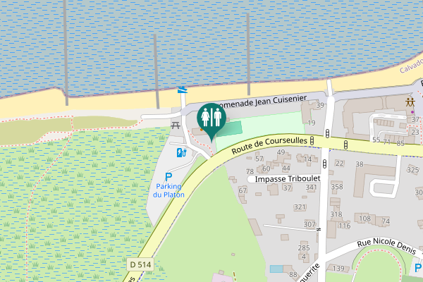 Map showing location of Route de Courseulles 126 Toilet