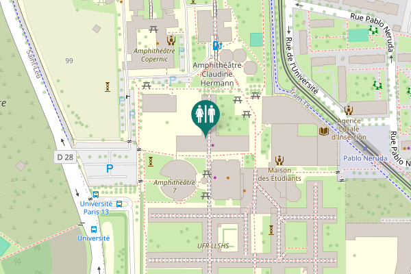 Map showing location of Avenue Jean-Baptiste Clément 99 Toilet