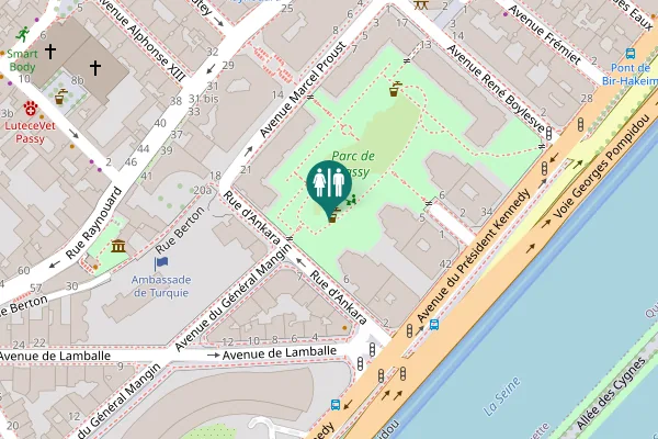 Map showing location of Rue d'Ankara 8 Toilet