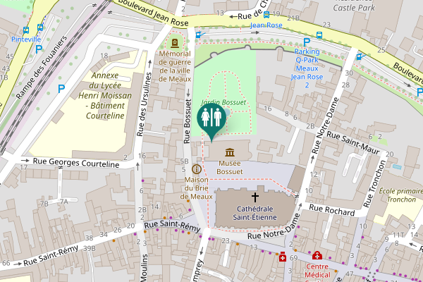 Map showing location of Place Charles de Gaulle 5 Toilet