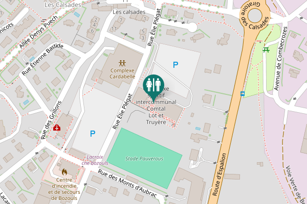 Map showing location of Rue Élie Plégat Toilet