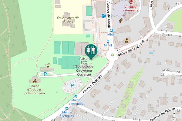 Map showing location of Avenue Desclaux 7 Toilet