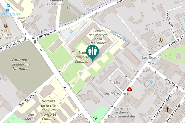 Map showing location of Avenue de Castelnau 3 bis Toilet