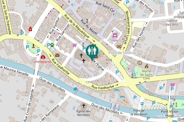 Map showing location of Rue de l'Église 8 Toilet