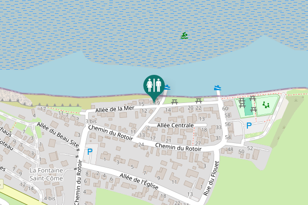 Map showing location of Allée de la Mer 19 Toilet
