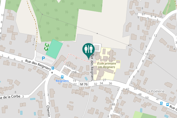 Map showing location of Rue des Reigniers 25 Toilet
