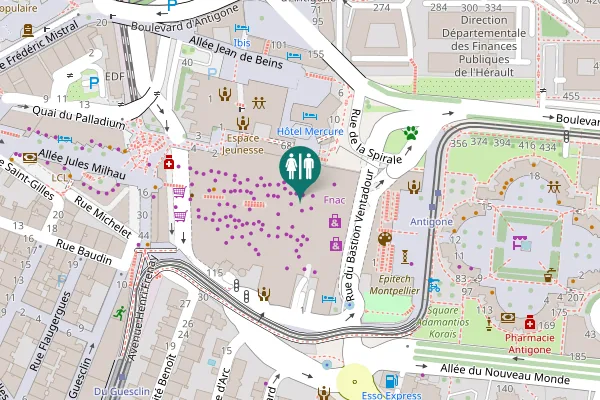Map showing location of Allée Anne-Marie de Backer 68 Toilet
