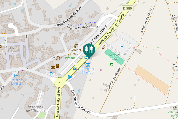 Map showing location of Avenue Charles de Gaulle Toilet