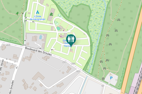 Map showing location of Boulevard des Groules 200 Toilet