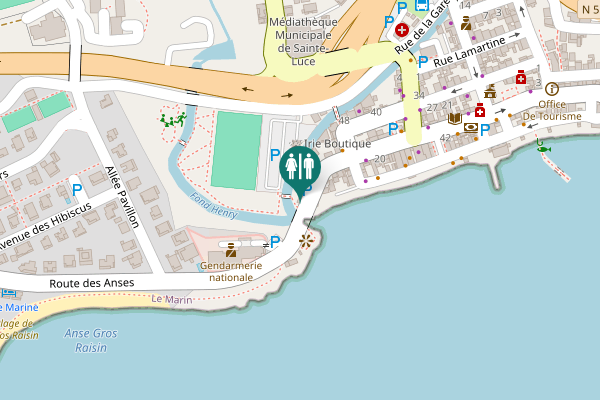 Map showing location of D 7 Toilet