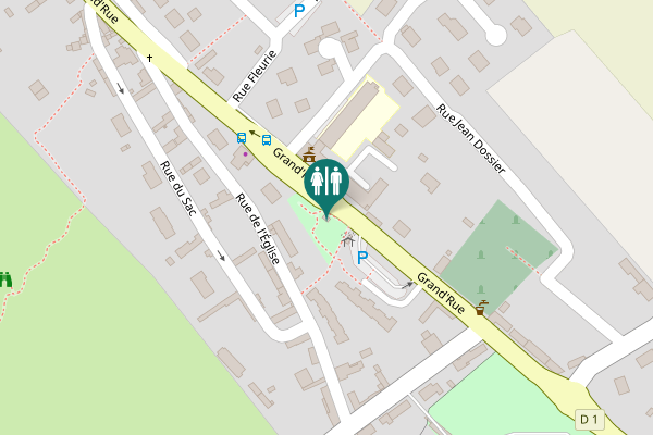 Map showing location of Grand'Rue Toilet