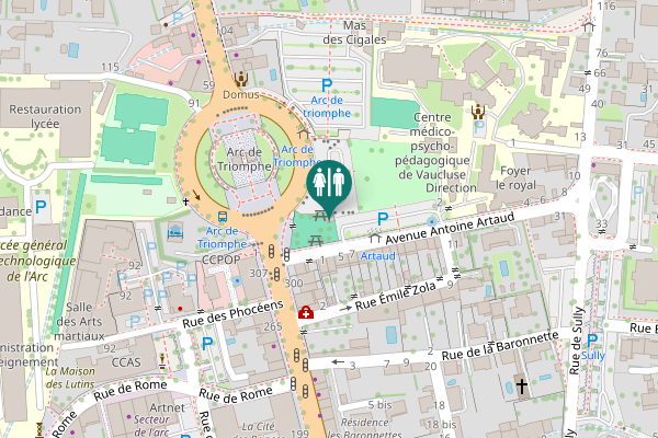 Map showing location of Avenue Antoine Artaud 3 Toilet