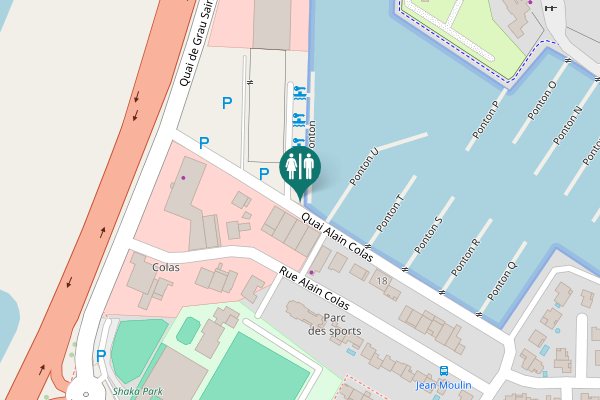 Map showing location of Quai Alain Colas 32 Toilet