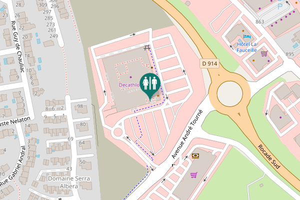 Map showing location of Avenue André Tourné 170 Toilet